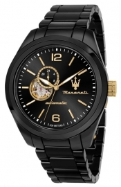 WATCH TRAGUARDO CERAMIC 45 AUTO BLK DIAL BR BK