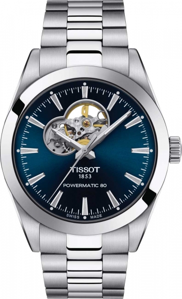 TISSOT GENTLEMAN POWERMATIC 80 OPEN HEART   T1274071104101