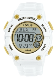 WATCH Hombre Sports Digital correa blanca 42mm