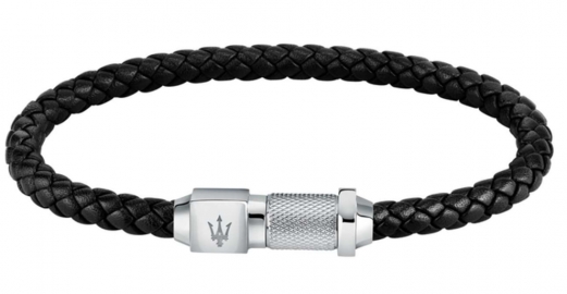 WATCH MASERATI J BR. BLACK RECY. LEAT+SS 215MM