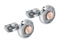 MASERATI J CUFFLINKS STEEL+IP RG