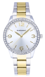 WATCH RADIANT FELINE 38MM SILVER GOLD DIAL BITONE BRAZ RA579203