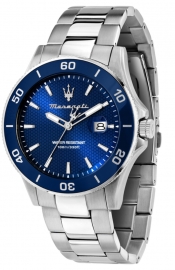 WATCH MASERATI COMPETIZIONE 43MM 3H BLUE DIAL BR SS R8853100036