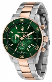 WATCH MASERATI COMPETIZIONE 43MM CHR GREE DIAL BR SS+RG R8873600004