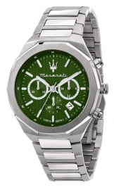 WATCH STILE 45MM CHR GREEN DIAL BR SS