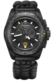WATCH INOX CHRONO CARBON CASE, BLACK DIAL