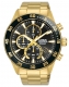 Hombre Cronógrafo brazalete ip dorado