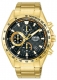 Hombre Cronógrafo Brazalete ip dorado