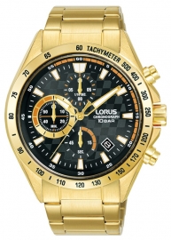 WATCH Hombre Cronógrafo Brazalete ip dorado