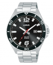 WATCH Hombre Sports Solar 3 agujas Esf negra