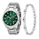 ATTRAZIONE 43MM MLT GREEN DIAL SS BR+JEW