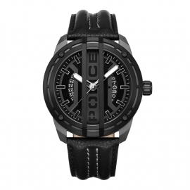 WATCH Fast Lane Black&Gun Dial Black L. 3H