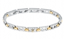 ICONIC BRACELET WITH IP YG 18.5+3CM