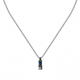 WATCH SAPPHIRE PEND W/ LG.BLU GEM.&IP BLK 45+5
