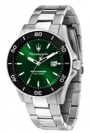 WATCH COMPETIZIONE 43MM 3H GREEN DIAL SS BR