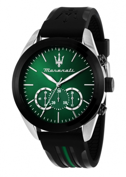 TRAGUARDO 45MM CHR GREEN DIAL BLK+GRE PU