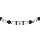 ICONIC BR W/ BLK AGATE & IP BLK 18.5+3CM