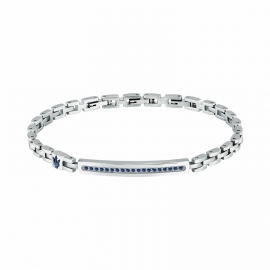 WATCH ICONIC BR SS BLUE CRYSTAL 18+3.5CM