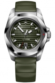 WATCH INOX GENT AUTO GREEN DIAL, GREEN RUBBER