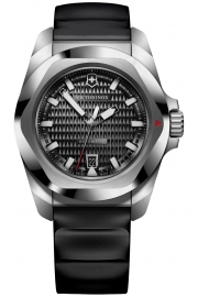 WATCH INOX GENT AUTO BLACK DIAL, BLACK RUBBER