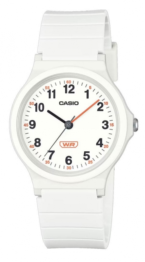 Orologio Casio MQ-24B-7BEF Da Donna - Analogico, Quadrante Argento, Cinturino Plastica Bianca - Foto 4