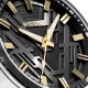 Axis Black Dial Black Leather 3H