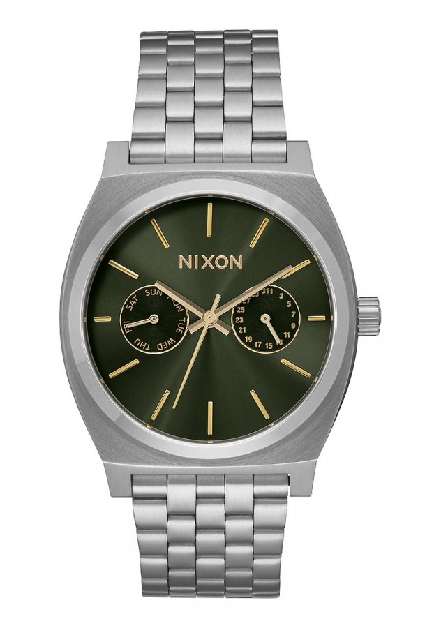 Часы де люкс. Nixon time Teller Green