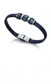 WATCH pulsera-acero-piel-y-ip-azul-sr-fashion-6304p09013