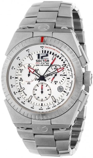 SECTOR  M-ONE CHRONO 41MM WHITE DIAL/BRACC. RONDA MOVEMENT SWISS MADE R3273671145