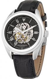 WATCH MASERATI TRAGUARDO 45MM AUTO SKEL.BLACK D/STR R8871612001