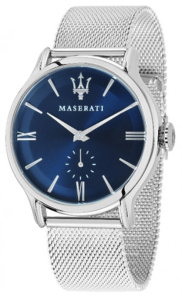 MASERATI EPOCA EXT 42MM 3H BLUE DIAL MESH B SS R8853118006