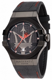 WATCH MASERATI POTENZA 42MM 3H BLACK DIAL BLACK STR R8851108010