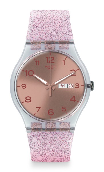 SWATCH ORIGINALS NEW GENT PINK GLISTAR SUOK703