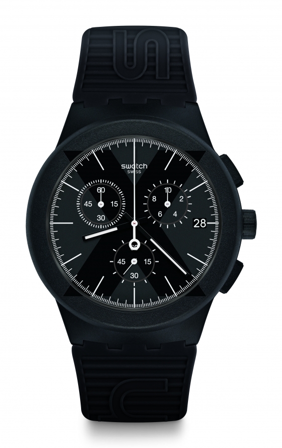 SWATCH ORIGINALS CHRONO X DISTRICT BLACK SUSB413 Watchalia