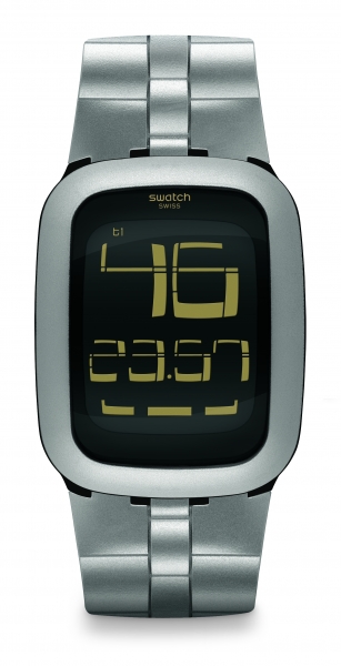 SWATCH DIGITAL SWATCH TOUCH SILVER BUMP SURM100