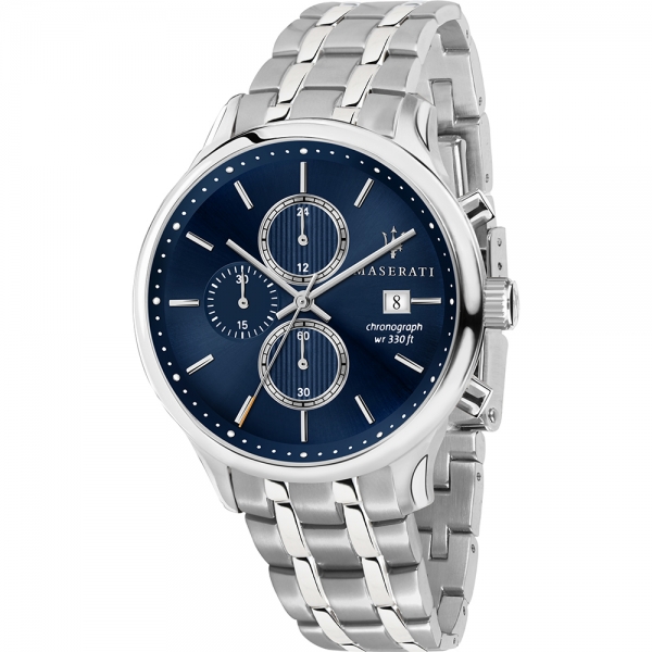 MASERATI GENTLEMAN 43MM CHR BLUE DIAL SS BR R8873636001