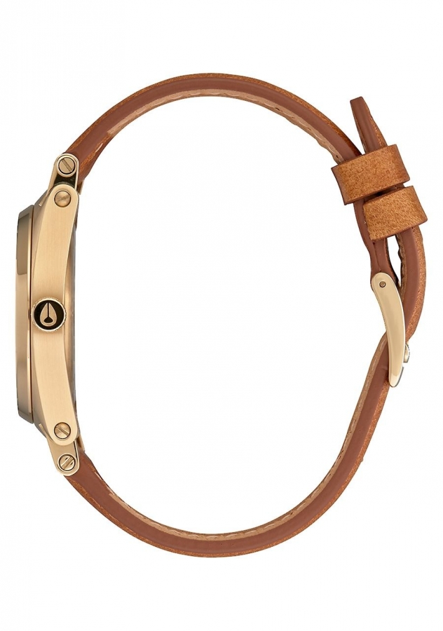 NIXON JANE LEATHER LIGHT GOLD TURQUOISE A9552626 Watchalia
