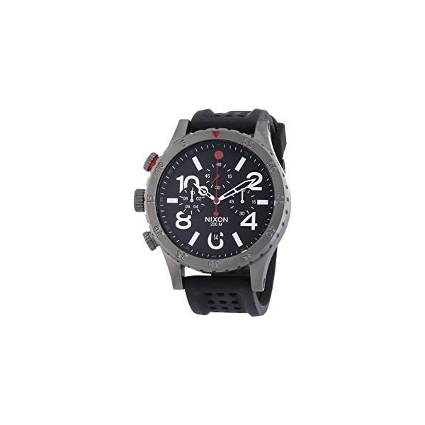 NIXON 48-20 CHRONO P GUNMETAL / BLACK / RED A2781426