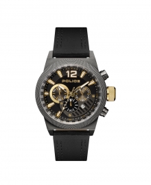 WATCH POLICE LADBROKE CHR BLACK DIAL BLACK STRAP R1471607006