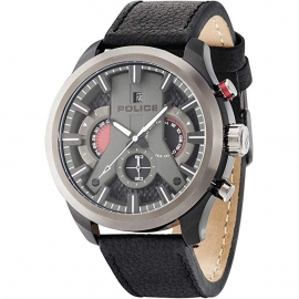 WATCH POLICE CYCLONE CHR BLACK DIAL BLACK STRAP R1471668001
