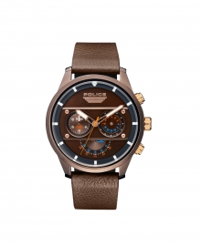 WATCH POLICE VESTERBRO CHR BROWN DIAL D.BROWN STRAP R1471607007