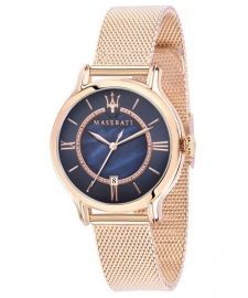 WATCH MASERATI EPOCA 34MM 3H BLUE DIAL RG MESH BAND R8853118503