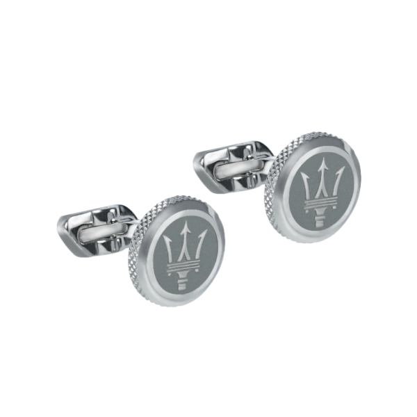 MASERATI J CUFFLINKS STEEL JM416AIL05