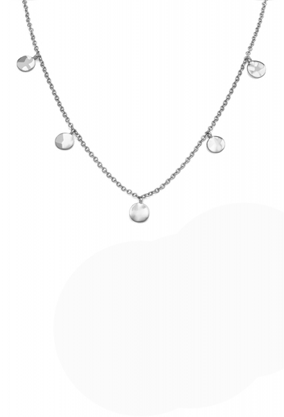 ROSEFIELD JEWELRY IGGY TEXTURED COINS DOUBLE WRAP SILVER JTCWS-J098