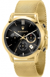 WATCH MASERATI RICORDO 42MM CHR BLACK DIAL MESH BR YG R8873633003