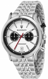 WATCH MASERATI EPOCA RACING 42MM CHR WHITE DIAL BR SS R8873638004