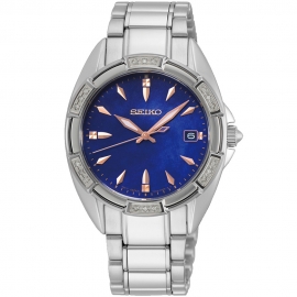 WATCH SEIKO LADIES CUARZO 18 DIAMANTES SKK881P1