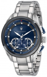WATCH MASERATI TRAGUARDO 45MM CHR BLUE DIAL BR SS R8873612014