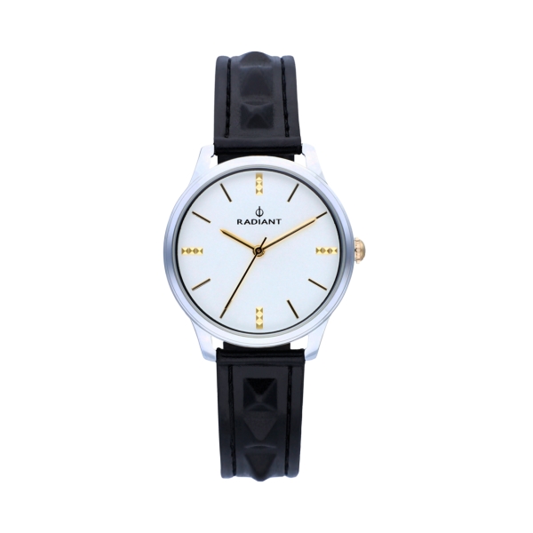 RADIANT LEYA 34MM SILVER DIAL BLACK LEATHER STRA RA520603