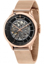 WATCH MASERATI GENTLEMAN 43MM AUTO BLK DIAL MESH BR RG R8823136001